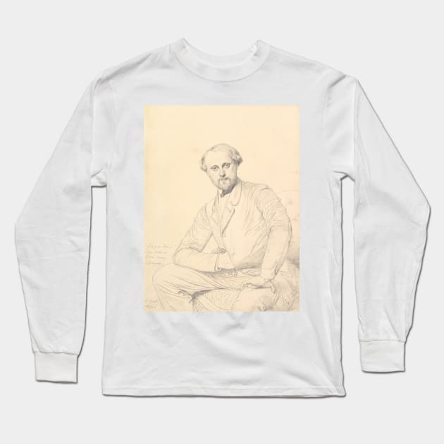 Henri Lehmann by Jean-Auguste-Dominique Ingres Long Sleeve T-Shirt by Classic Art Stall